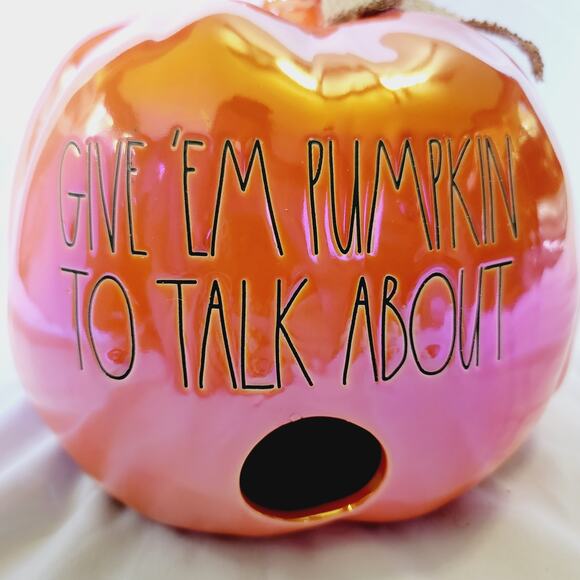 Rae Dunn Orange Iridescent Luster Pumpkin Birdhouse Fall Autumn Halloween Decor - Picture 4 of 12
